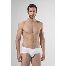 Cacharel 1104 Beyaz Erkek Pima Pamuklu Kemerli Slip