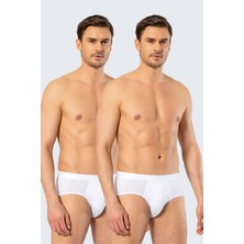 Cacharel 1503 Beyaz Ribana Erkek 2'li Slip