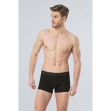 Türen 165 Siyah Erkek Likralı Boxer
