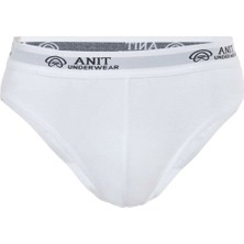 Anıt 1116 Beyaz 3 Adet Ribana Pamuklu Erkek Slip Külot