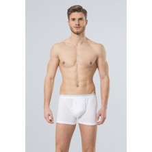 Türen 119 Beyaz Erkek Ribana Kemerli Paçalı Boxer