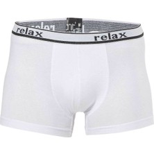 Anıt 1268 Beyaz 3 Adet Relax Pamuklu Esnek Erkek Boxer