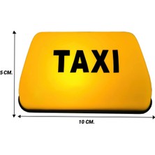 Carub Taksi Levhası Maketi Torpido Üstü Işıklı Mini 12V 10X6X5 cm