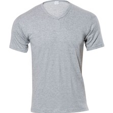 Anıt 1109 Gri 3 Adet Ribana V Yaka Kollu Erkek Fanila