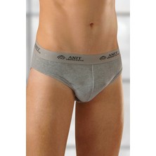 Anıt 1116 Gri 3 Adet Ribana Pamuklu Erkek Slip Külot