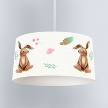 instababyrooms Tavşan  Desenli Çocuk Odası Dijital Baskılı Sarkıt Avize