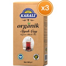 Karali Çay Organik Dökme Siyah Çay 500 gr x 3 Paket