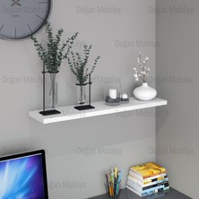 Doğan Duvar Rafı Parlak Beyaz Mdflam Uçan Raf 60 x 20 cm