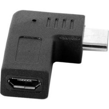 Prettyia 2x 90 Derece Mikro USB  Samsung, Huawei, Pc Için C  Adaptörü Yazın (Yurt Dışından)