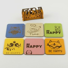 Nostaljik Lezzetler Mdf Bardak Altlığı 6 Adet