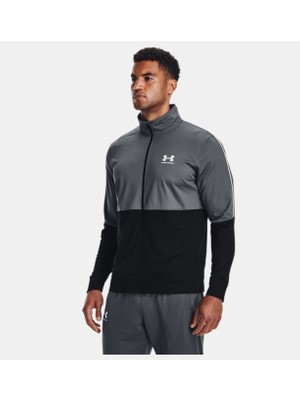 Under Armour Ua Pique Track Jacket Gri Erkek Eşofman Üstü 1366202-012