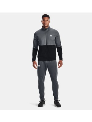 Under Armour Ua Pique Track Jacket Gri Erkek Eşofman Üstü 1366202-012