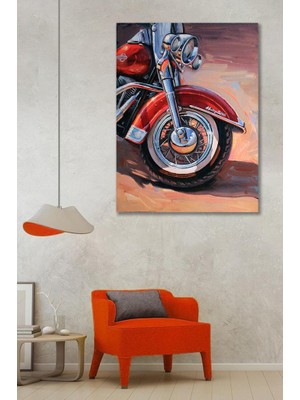 Hediyeler Kapında 50X70 Dekoratif Harley Duvar Kanvas Tablo
