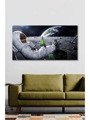 Hediyeler Kapında 50X70 Dekoratif Troll Astronot Duvar Kanvas Tablo