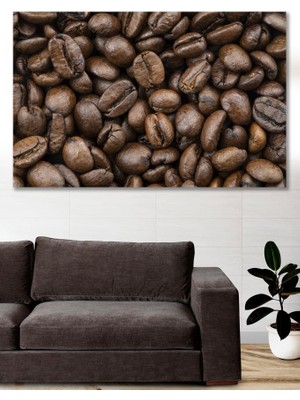 Hediyeler Kapında 50X70 Kahve Çekirdekleri Duvar Kanvas Tablo