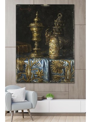 Hediyeler Kapında 70X100 Antika Ibrik Duvar Kanvas Tablo