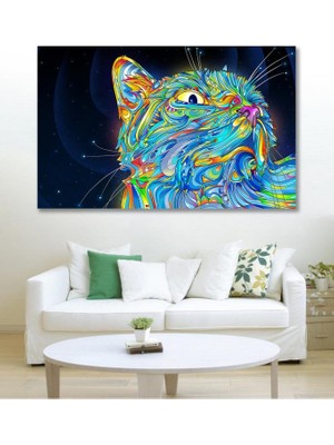 Hediyeler Kapında 100X140 Dekoratif Cat Kanvas Duvar Tablo