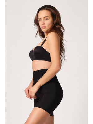 Emay Siyah Emay 2816 Yüksek Bel Boxer Lazer Korse