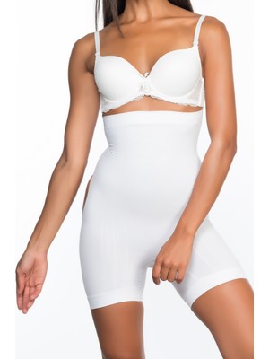 Emay Beyaz Emay 2033 Popo Açık Boxer Korse