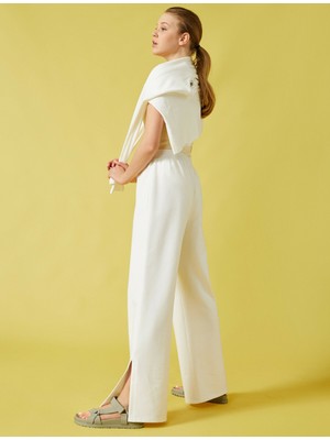 Koton Yirtmaçli Eşofman Altı Genis Paça Pamuklu