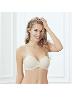 Anıl 3346 Balenli Günlük Desteksiz Dolgusuz Straplez Sütyen