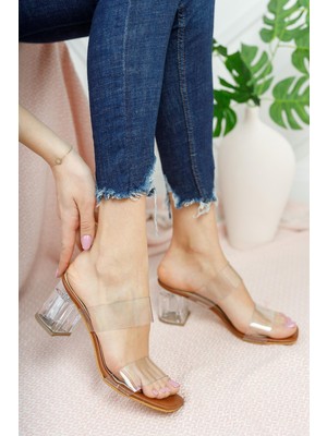 Moda Değirmeni Kadın Şeffaf Topuklu Ayakkabı MD1050-119-0001