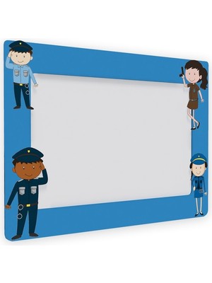 Woody Life Meslekler Yazı Tahtası Anaokulu Kreş Sınıf Çocuk Odası Eğitim Meteryali Pano