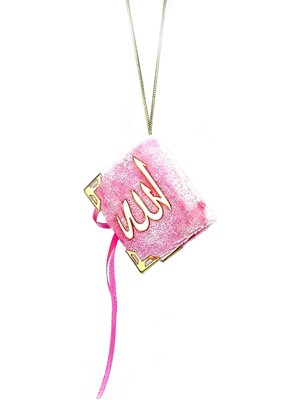 İhvan Online Kadife Kaplı Mini Kuranı Kerim - Sade Arapça - Pembe - Bilgisayar Hatlı