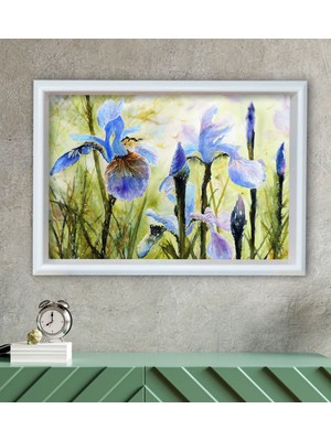 Bk Gift Çiçekler Tasarımlı Özel Ahşap Çerçeveli Tablo 30X46CM-9