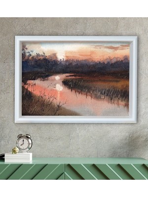 Bk Gift Doğa Tasarımlı Özel Ahşap Çerçeveli Tablo 30X46CM-1