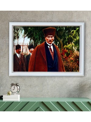 Bk Gift Atatürk Temalı Özel Ahşap Çerçeveli Tablo 30X46CM-48