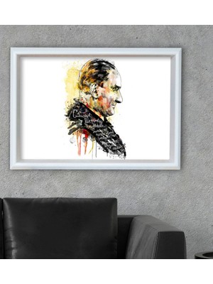 Bk Gift Atatürk Temalı Özel Ahşap Çerçeveli Tablo 30X46CM-19