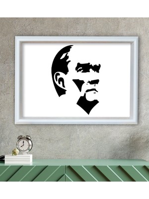Bk Gift Atatürk Silüet Temalı Özel Ahşap Çerçeveli Tablo 30X46CM-5