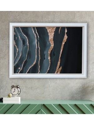 Bk Gift Modern Art Tasarımlı Özel Ahşap Çerçeveli Tablo 30X46CM-2