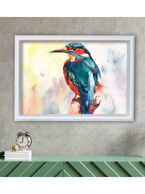 Bk Gift Kuş Tasarımlı Özel Ahşap Çerçeveli Tablo 30X46CM-2