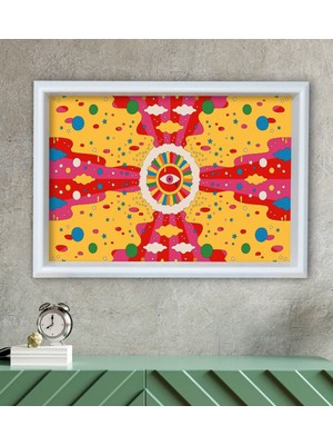 Bk Gift Modern Art Tasarımlı Özel Ahşap Çerçeveli Tablo 30X46CM-5