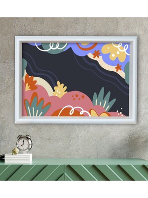 Bk Gift Modern Art Tasarımlı Özel Ahşap Çerçeveli Tablo 30X46CM-6
