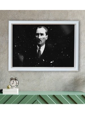 Bk Gift Atatürk Temalı Özel Ahşap Çerçeveli Tablo 30X46CM-40