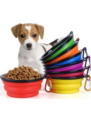 Katlanabilir Evcil Hayvan Kedi Köpek Mama Su Kabı