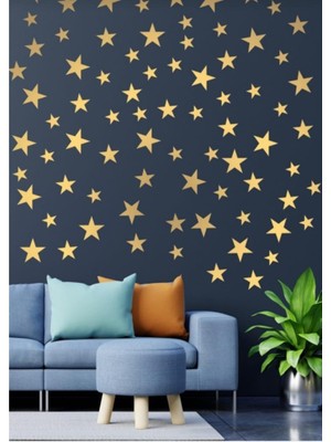 Lizpo Decor Gold Yıldız Duvar Sticker 3-4-5 cm 100 Adet