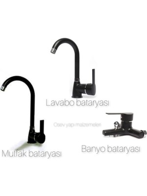 E.M.A. 3 Lü Set Mutfak Banyo ve Lavabo Bataryası