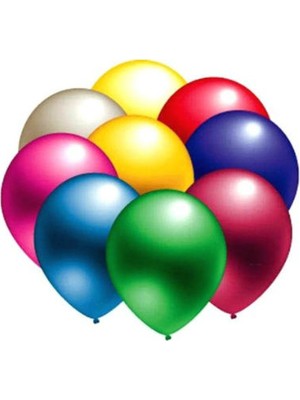 Tam İthalat Metalik Renkli Balonlar - 100 Adet