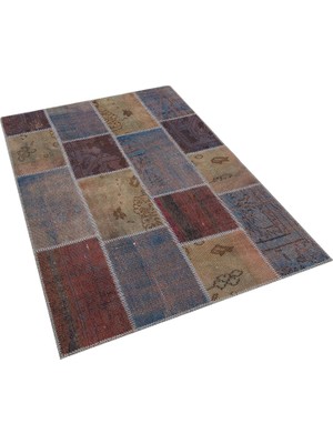 Sempati Halı Özel Patchwork El Dokuma Eskitme Halı 120 x 180 cm 5810