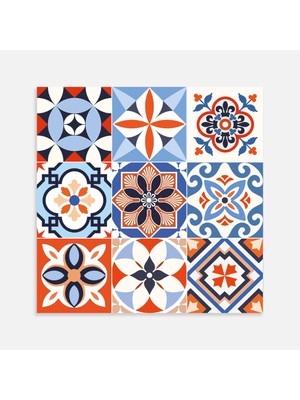 Tink Kendinden Yapışkanlı Meksika 019 Desenli Pvc Karo 30X30 cm 4'lü 0,36 M2