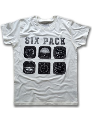 Fly Tshirt Six Pack Erkek Kısa Kollu T-Shirt - Ekru