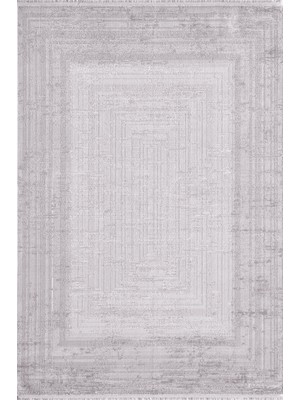 Despada Home Royal Halı Roma 0XR02B Gri Çerçeveli Modern Viskon Halı