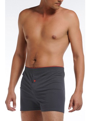 Çift Kaplan Erkek Penye Füme Melanj Boxer 0805