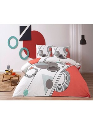 Taç Felix Kırmızı  Çift Kişilik Ranforce Nevresim Takımı