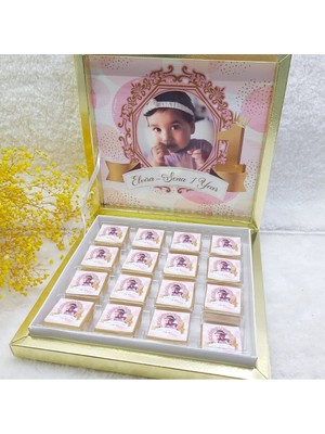 Hayaller Dükkanı Resimli 1 Yaş Doğum Günü Çikolatası 48 Li