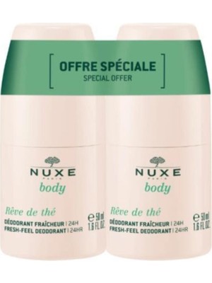 Nuxe Body Rêve De Thé Stick Deodorant 24 Saat Koruma 50 ml Vegan Formül 2 Adet